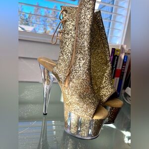 Gold Pole Dancing Shoes